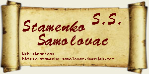 Stamenko Samolovac vizit kartica